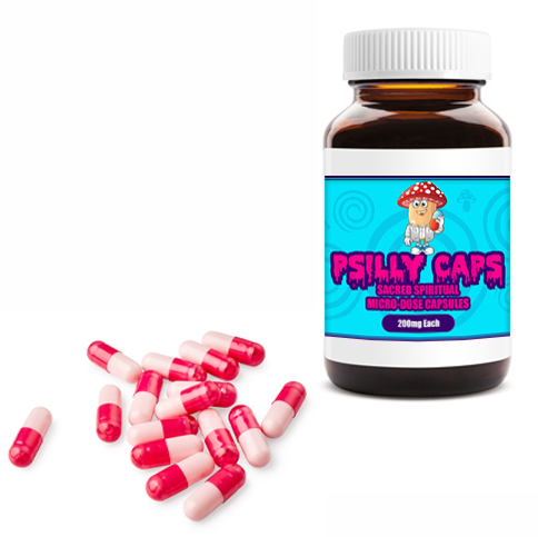 Psilly Caps - Sacred Spiritual Microdose Capsules: 10 Vegan Capsules 200mg Per Cap